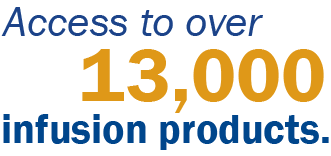 Infusion Product Graphic Image with text saying access to over 13,000 infusion products