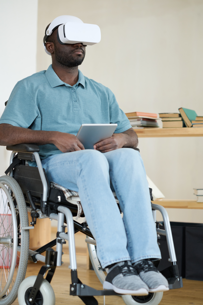 Image of person using virtual reality headset