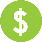 Dollar sign icon Icon image of dollar sign