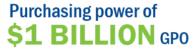 $1 billion purchasing power graphic Image of text saying Purchasing power of $1 billion GPO